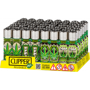 Clipper Lighter - Dollar Leaves - (Display of 48)