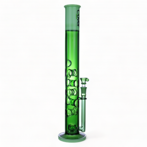 Clover Glass - 19" Cylindrical Flow Tube of Serenity Fab Egg Water Pipe [WPA-405]