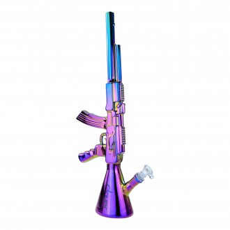 Clover Glass - 19.5" Trigger The Clouds Rifle Water Pipe