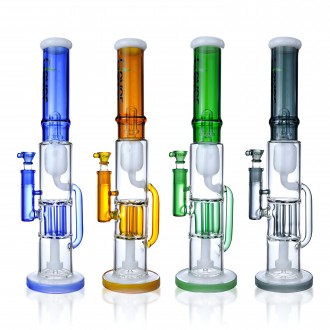 Clover Glass - 16.5" Dual Chamber Precision Filtration Perc Water Pipe