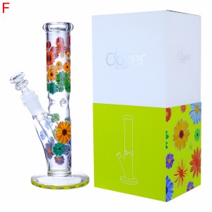 Clover Glass - 10" Daisy Dreams Straight Tube Water Pipe 