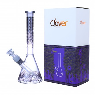 Clover Glass - 10" Honeycomb Art Beaker Water Pipe