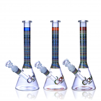 Clover Glass - 10" Artful Mosaic Design Beaker Water Pipe