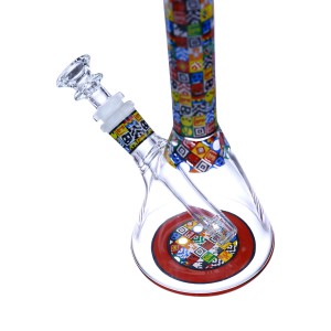 Clover Glass - 10" Pixel Block Art Beaker Water Pipe