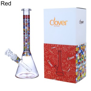 Clover Glass - 10" Pixel Block Art Beaker Water Pipe