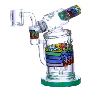 Clover Glass - 5" Intricate Artistry Showerhead Perc Water Pipe 