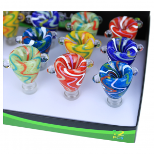 Clover Glass 14mm String Art Bowl - Assorted Colors - 12ct Display [WPH-260-D12]