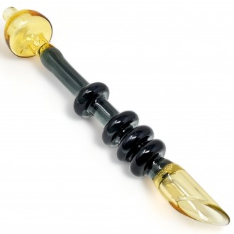 ShroomTop Quadra-Rim Glass Dabber W/ Carb Cap - [SG1880]