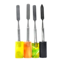 3.9" Assorted SS Dabber with Resin Handle