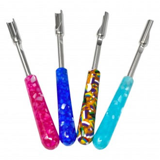 Assorted Color Crystal Handle Precision Dabber with SS Tip