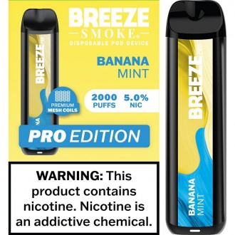 Breeze Smoke Pro Edition 6ml 2000 Puffs 5% Nicotine Disposable [10ct Display]*