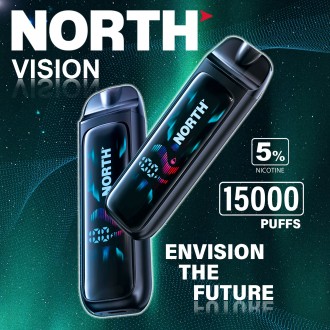 North Vision 15,000 Puffs  Disposable Vape w/ Energy Radiating Screen - 5ct Display*