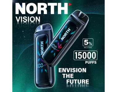 North Vision 15,000 Puffs  Disposable Vape w/ Energy Radiating Screen - 5ct Display*