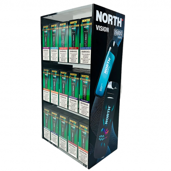 North Vision 15,000 Puffs Disposable Vape w/ Energy Radiating Screen - Acrylic Display of 75*