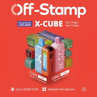 Off Stamp X-Cube 25,000 Puffs 18ml Disposable Vape - 5ct Display*