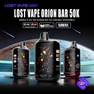 Orion Bar By Lost Vape 28ml 50,000 Puffs 360° Screen Disposable Vape*