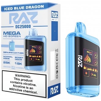 Raz 25,000 Puffs 16ml Disposable Vape w/ HD Screen - 5ct Display*