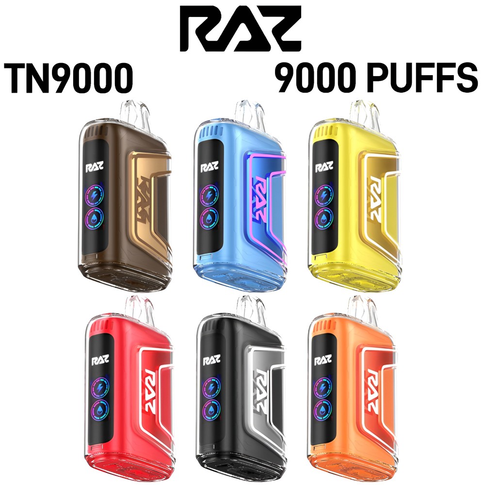 Raz TN9000 Disposable Vape 5ct Display | 9000 Puffs | Skygate Wholesale