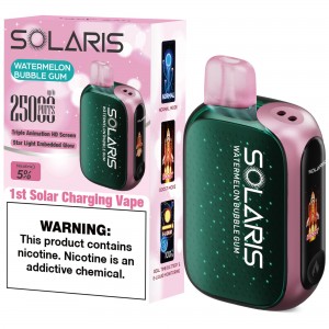 Solaris 25000 Puffs Solar Charging Disposable vape (Display of 5)*