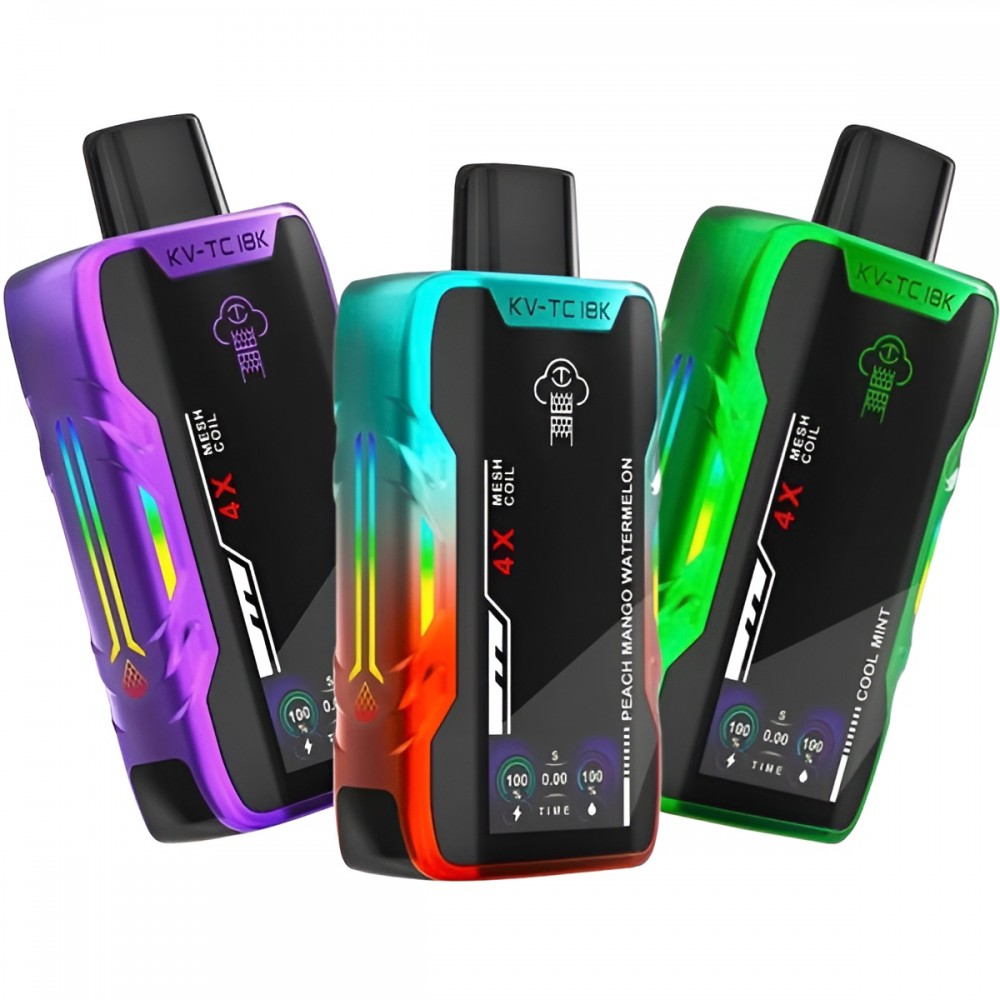 Sooce By Kang Vape KV-TC18K 18ML 18,000 Puffs Disposable W/ OLED Screen ...