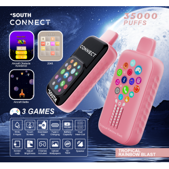 South Connect 35,000 Puffs 18ML Disposable W/ Bluetooth  & Touch Screen (Display of 5)*