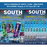 South Powered By North 3000 Puffs Disposable Vape - 10ct Display*