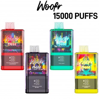 Woofr 15000 Puffs 20ML 650mAh Prefilled Nic Salt Disposable - 5ct Display*