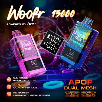 Woofr 15000 Puffs 20ML 650mAh Prefilled Nic Salt Disposable - 5ct Display*