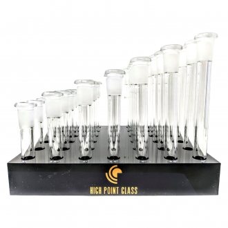 High Point Glass - 18/14mm Down Stem - 6 Each Size / Length - 3"/3.5"/4"/4.5"/5"/5.5"/6" Display of 42 - [DS4HPG]