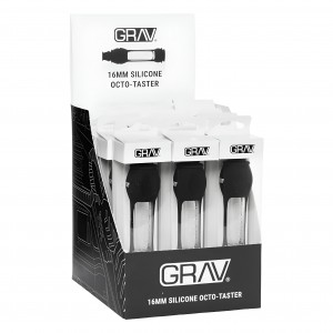 GRAV Silicone Octotaster Countertop pop Display, Black - 15 Pack