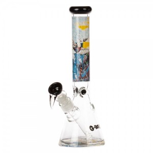 G-Rollz | 11.5" Banksy's - Beaker Bong White [BG20100]