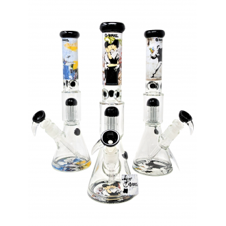 G-Rollz | 14" Banksy's - 8 Arm Percolator Beaker Yellow [BG20101]