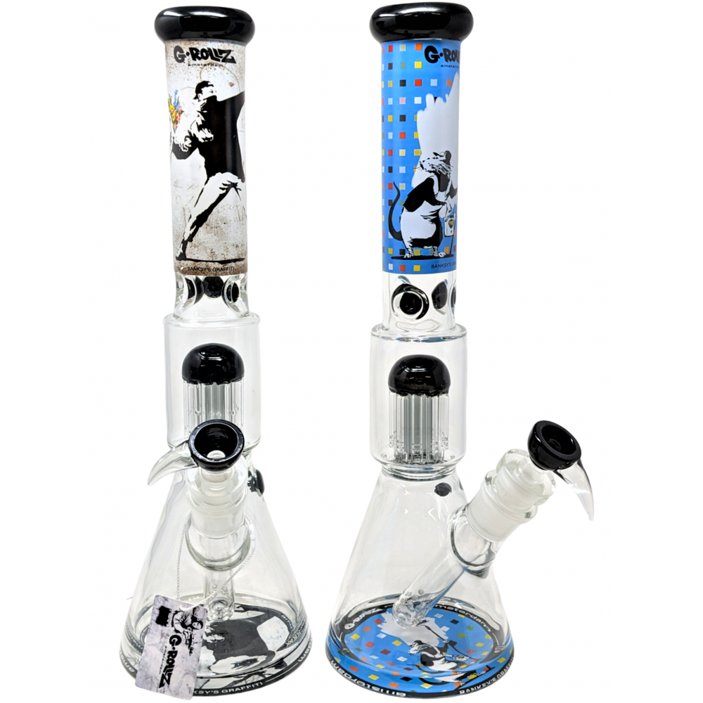 G-Rollz | Banksy's - 10-Arm Perculator Beaker Bong H:42cm - Ø:50mm - SG ...