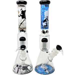 G-Rollz | 16.5" Banksy's - 10-Arm Perculator Beaker Bong [BG20109]