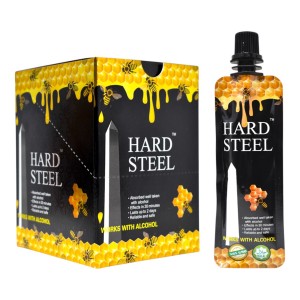 Hard Steel Plus Male Enhancement Honey Tube - 12ct Display