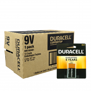 DURACELL® Coppertop 9V Alkaline Batteries 1 Batteries per Card (12PK)