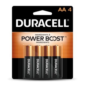 DURACELL® Coppertop AA4 Alkaline Batteries 4 Batteries per Card (14PK) 