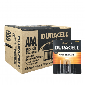 DURACELL® Coppertop AAA2 Alkaline Batteries 2 Batteries per Card (18PK) 