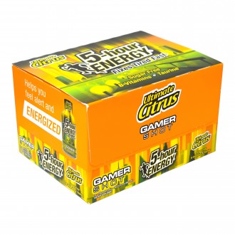 5 Hour Energy Gamer Shot Sugar Free - Ultimate Citrus - 12ct Display