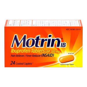 Motrin IB Pain Reliever - 24 Coated Caplets 