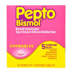 Pepto Bismol Chewables - 32 Packets of 4 Chewable Tablets 