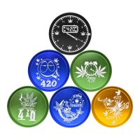 62mm Assorted Color Premium 420-Themed Herb Grinders