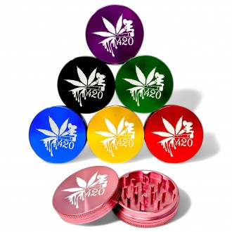 62mm 2-Piece - Blaze & Roll 420 Herb Grinder [420GRD04]