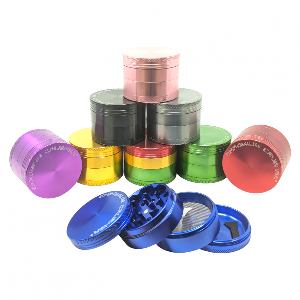 Chromium Crusher Herb Grinder With See Through Storage Area - 2.5