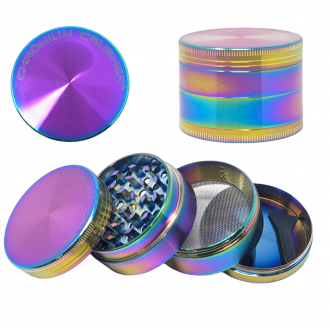 2.1" Chromium Crusher Herb Grinder With Rainbow Color [70091]