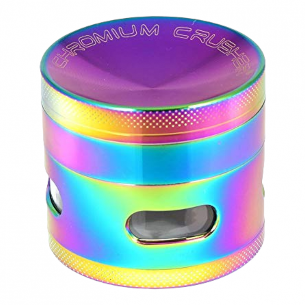 Chromium Crusher Herb Grinder With See Through Storage Area - 2.5