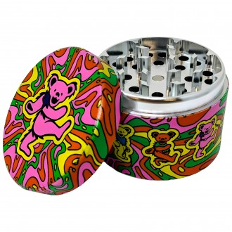 Blazy Susan X Grateful Dead 4pc Grinder - Dancing Bears Bottom - 6ct Display [AD1326101]