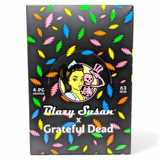 Blazy Susan X Grateful Dead 4pc Grinder - Rainbow Bolts Bottom - 6ct Display [AD1326102]