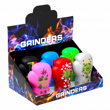 Boxing Gloves Assorted Design Premium Grinders - 6ct Display