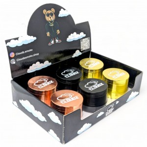 Cloudz Grinderz Display Box - Platinum Edition - Four Chambers - 6 Count - (Various Colors)